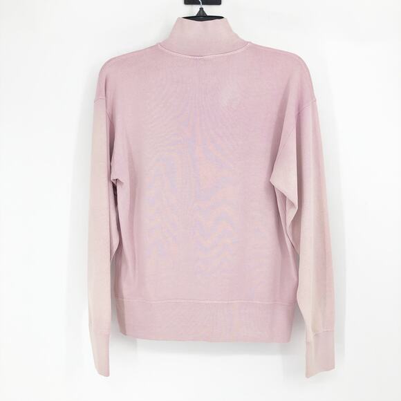 RE/DONE Women's 80s Half Zip Sweatshirt Small Purple 100% Cotton NWT - Picture 7 of 11